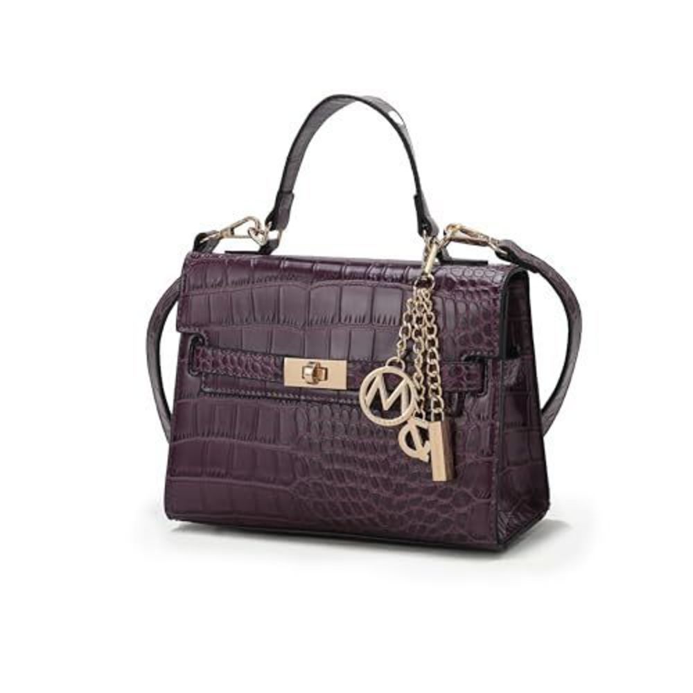 Crossbody Strap Satchel Bags For Luxury Embossed Snake Pattern Pu Textured